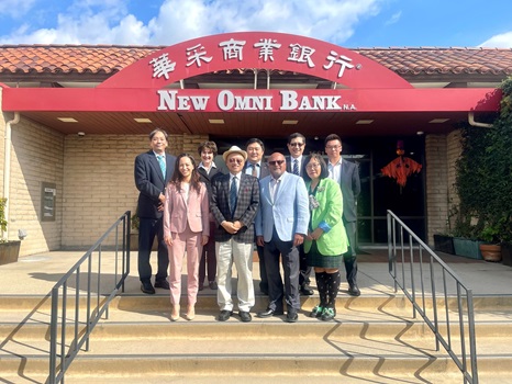 CEO Aziz with the NEW Omni Bank CEO C. Huang and the Executive Team
